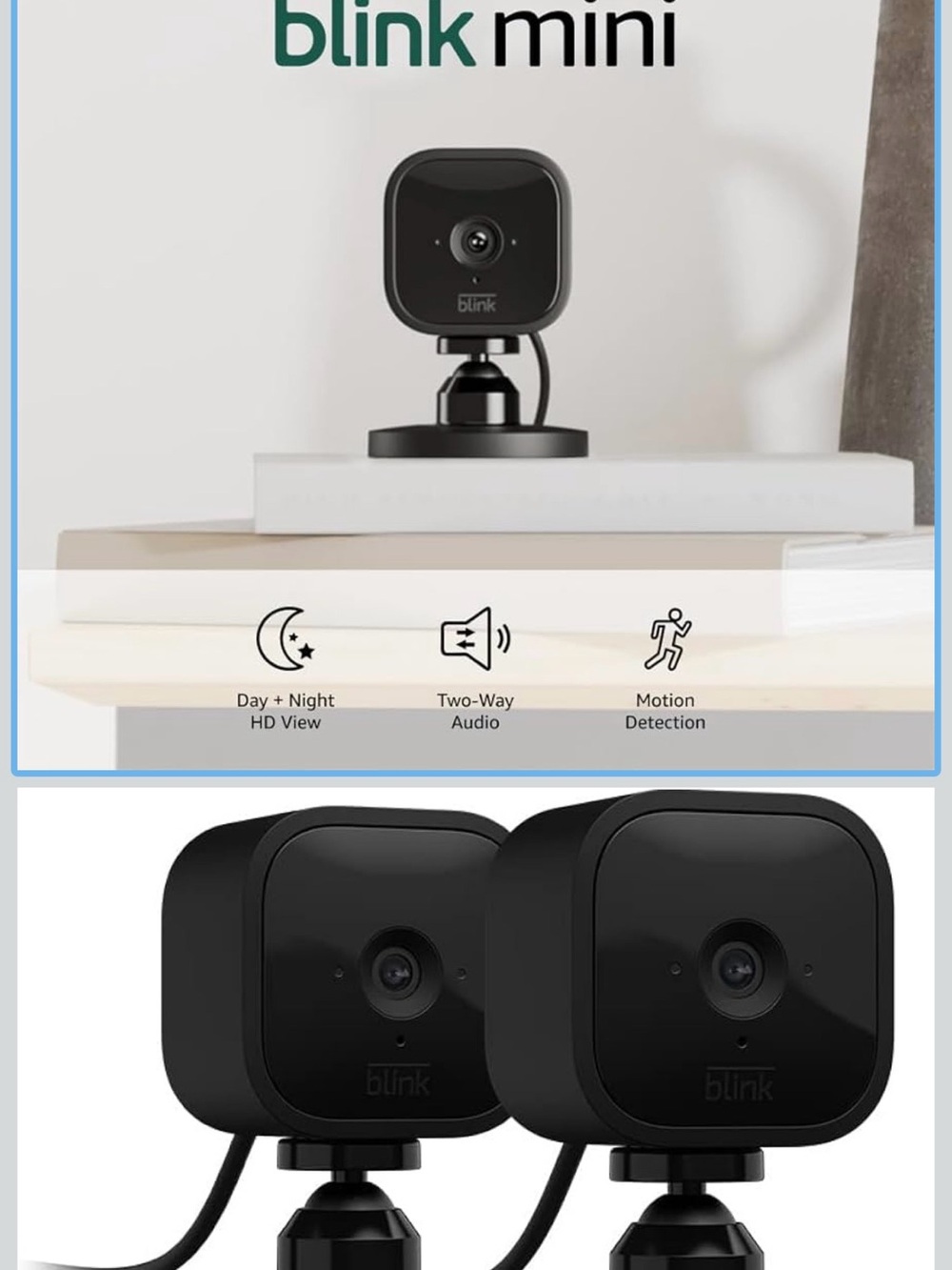 Blink Mini Indoor Security Camera - Black